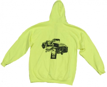 Yellow Trucking Graphic Full Zip Hoodie
