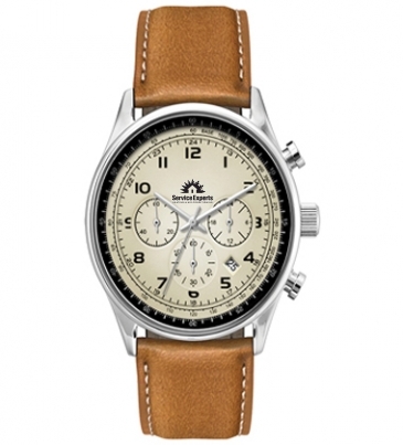 Wc3002 41Mm Steel Silver Case, Chronograph Mvmt, Beige Dial, Dte