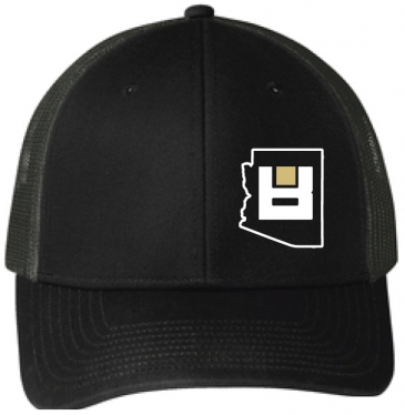 Snapback Trucker Cap-Black/Grey Steel