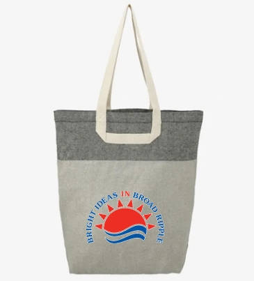 Recycled Cotton U-Handle Book Tote