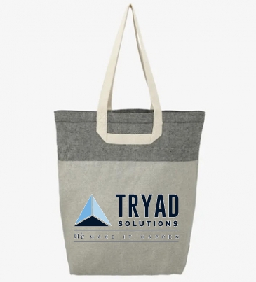 Recycled Cotton U-Handle Book Tote