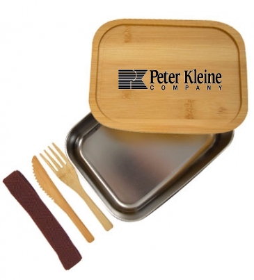 Sophisticate Stainless & Bamboo Bento Box