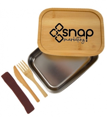 Sophisticate Stainless & Bamboo Bento Box