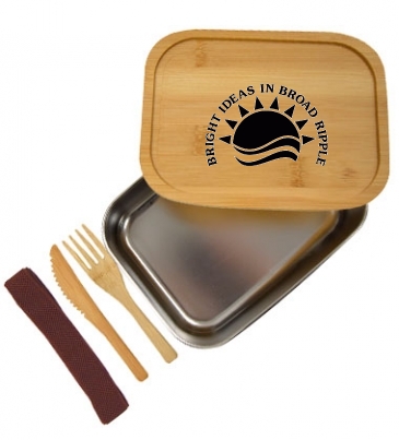 Sophisticate Stainless & Bamboo Bento Box