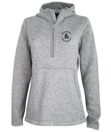 Women's Heathered Fleece Quarter Zip Hoodie
