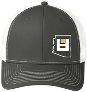 Snapback Trucker Cap-Grey Steel/White
