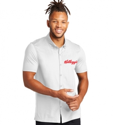 MERCER+METTLE™ Stretch Pique Full-Button Polo