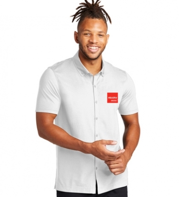 MERCER+METTLE™ Stretch Pique Full-Button Polo