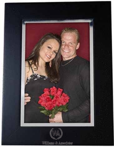 4 x 6 Black Wood Frame w/Silver Bevel
