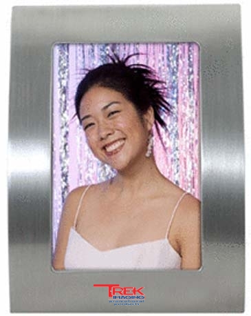 4 X 6 Brushed Silver Curved Frame