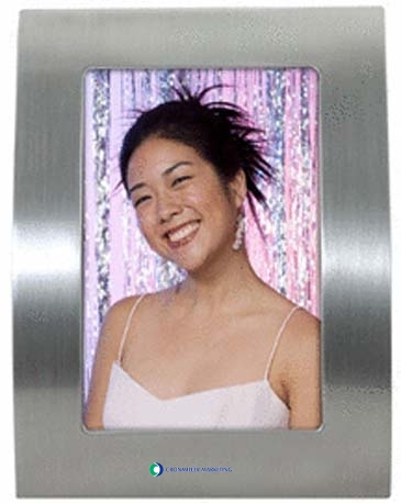 4 X 6 Brushed Silver Curved Frame