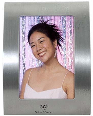 4 X 6 Brushed Silver Curved Frame