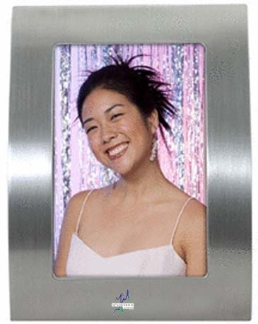 4 X 6 Brushed Silver Curved Frame
