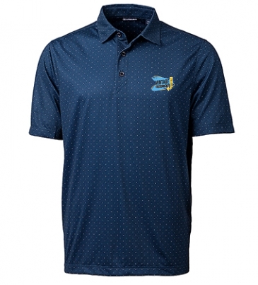 Pike Double Dot Print Stretch Mens Big and Tall Polo