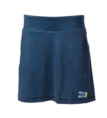 Wave Print Pull On Skort