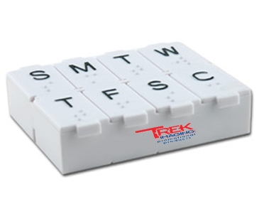 7 Day Pillbox w/Metal Pill Splitter