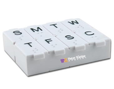 7 Day Pillbox w/Metal Pill Splitter