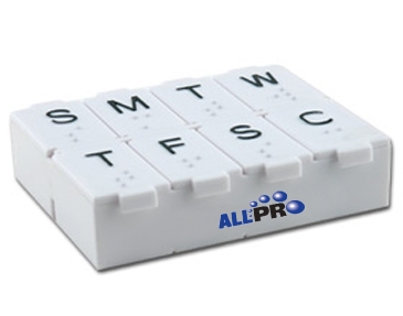 7 Day Pillbox w/Metal Pill Splitter