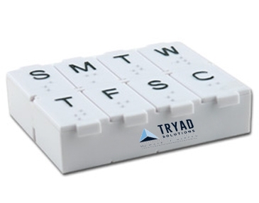 7 Day Pillbox w/Metal Pill Splitter