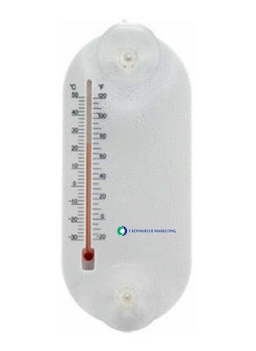 Large Acrylic Oval Temperature Gauge