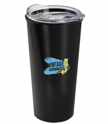 The Explorer - 18 Oz. Metallic Travel Tumbler With Clear Slide Li