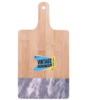 Black Marble & Bamboo Cutting Board