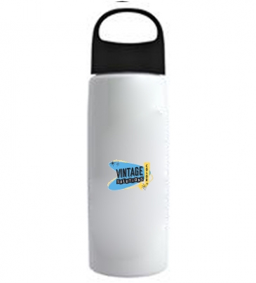 26 oz Metalike Flair Bottle With Oval Crest Lid