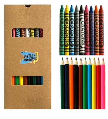 19 Piece Crayon & Pencil Set