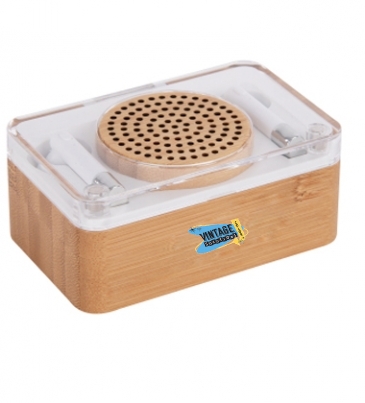 Block Party Bamboo Speaker & Wireless Earbuds