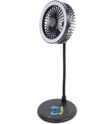 Desktop Fan With Ring Light & Wireless Charger