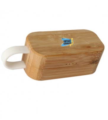 Tws Earbuds in Bamboo Charging Case