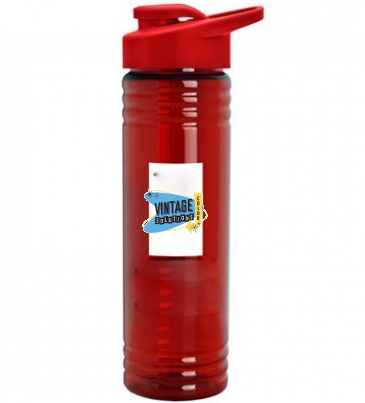 24 oz. Slim Fit UpCycle RPET Bottles With Drink-Thru Lid