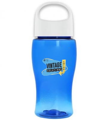 Poly-Pure Jr. 18 oz. Transparent Bottle With Oval Crest Lid