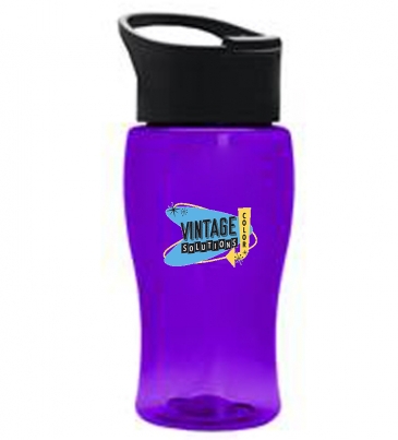 18 oz. Transparent Bottle With Pop-Up Sip Lid