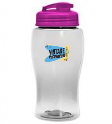 18 oz. Transparent Bottle With Flip Lid