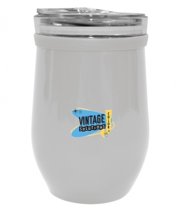 8 oz. Glass & Stainless Steel Wine Tumbler