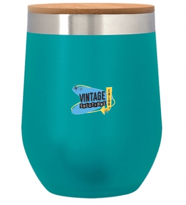 12 oz. Vinay Stemless Wine Glass With Bamboo Lid