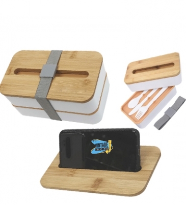 Stackable Bento Box With Phone Stand