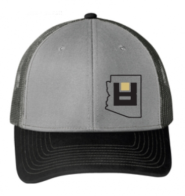 Snapback Trucker Cap-Gusty Grey/Black/Grey Steel