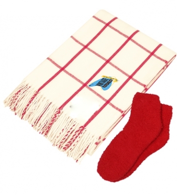 Charleston Throw & Fuzzy Socks Set