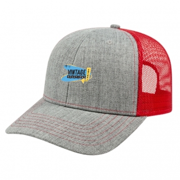 Blended Wool Acrylic Modified Flat Bill With Mesh Back Cap