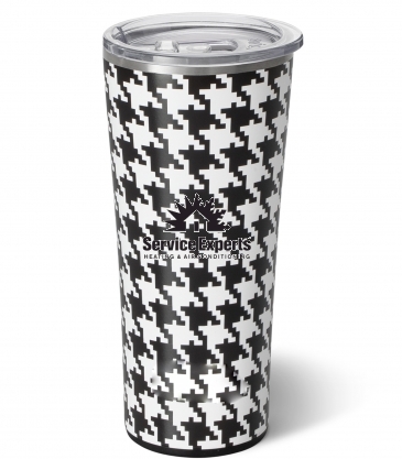 22 Oz. Swig Life™Houndstooth Stainless Steel Tumbler