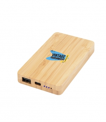 5000 MAH Bamboo Power Bank