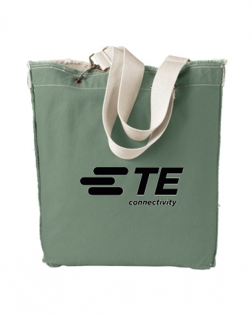 Authentic Pigment Direct-Dyed Raw-Edge Tote