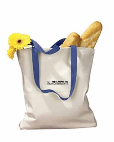 BAGedge Canvas Tote with Contrasting Handles