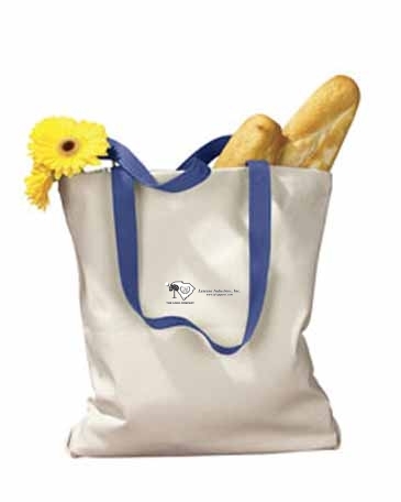 BAGedge Canvas Tote with Contrasting Handles