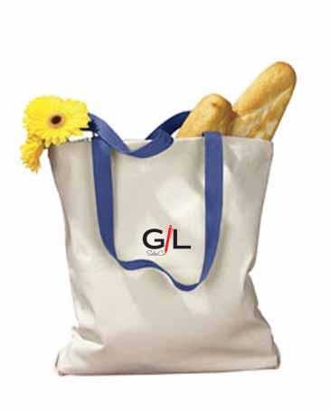 BAGedge Canvas Tote with Contrasting Handles