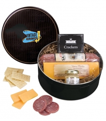 The King Size Tin_Charcuterie Gourmet Meat & Cheese Set In Tin