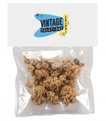 Candy Bag With Header Card (Large)-Granola, Goldish, Chex Mix, To