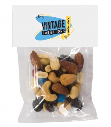 Candy Bag With Header Card (Large)-Trail Mix, Almonds, Fruit Mix,